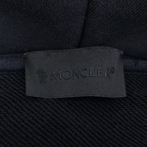 H11428 Moncler masked black pattern printed logo patch hooded drawstring long-sl - Picture 6 of 8